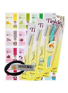 Buy 3-Piece Tinkle Eyebrow Razor With Face Mask Set in UAE
