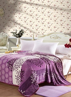 Buy Skin-friendly Soft Bed Blanket cotton Purple 120x200cm in Saudi Arabia