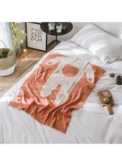 Buy Comfy Casual Knitted Bed Blanket cotton Multicolour 85x110cm in Saudi Arabia