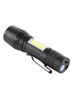 Buy A3 USB Charging Waterproof Flashlight With 3-Modes, Clip And Storage Box Black 11x4x3cm in UAE