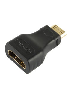 اشتري HDMI Type A Female To Micro HDMI D Male Adapter Black/Gold في السعودية