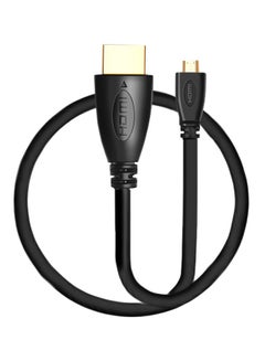 Buy 1080p Micro HDMI Male To HDMI Male Cable Black in Saudi Arabia