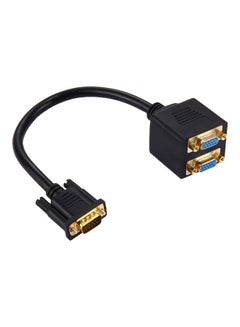 Buy Female To Male VGA Splitter Cable Black in UAE