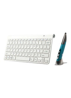 Buy KB3261W Bluetooth Pen Mouse And Keyboard Set With Stylus Pen White in UAE