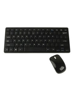 Buy Wireless Mini Mouse And Ultra Slim Keyboard Combo Kit Black in Saudi Arabia