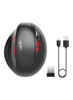 Buy T31 Vertical Wireless Optical Mouse Black/Red in Saudi Arabia