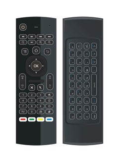 Buy mx3 2-In-1 6-Axis Air Mouse Wireless Keyboard Remote Control Black/White in Saudi Arabia