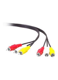 Buy Audio Video Stereo RCA AV Cable Black/Red/Yellow in Saudi Arabia
