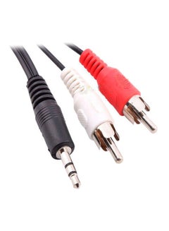 Buy 3.5mm Stereo To RCA Male Audio Cable Black/Red/White in Saudi Arabia