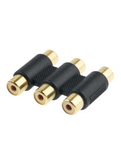Buy Gold Plated Female To Female Connector Black/Gold in Egypt