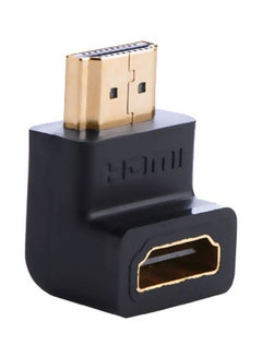 Buy 90 Degree Down HDMI Female To Male Adapter Black/Gold in Egypt
