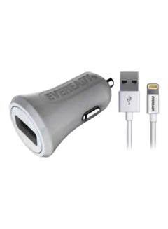 Buy Car Charger With Lightning Cable White in Saudi Arabia