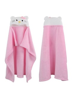 Buy Animal Shape Hooded Blanket cotton Pink 76x92cm in UAE