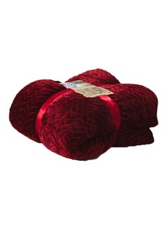 Buy Double-layer Supple Cozy Blanket cotton Red 100x120cm in Saudi Arabia