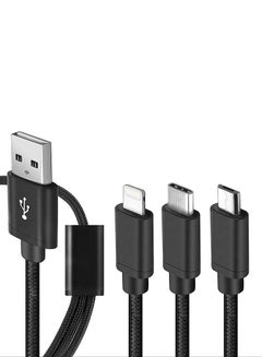 Buy 3 in 1 Fast Multi Charger Cable Black in UAE