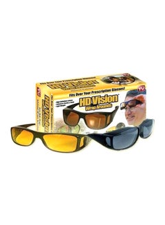 اشتري 2-Piece HD Vision 3D Glasses Black/Orange في مصر