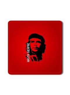 Buy 2-Piece Hasta Sempre Designer Coasters Red 3.8 x 3.8inch in UAE