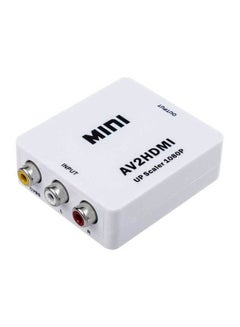 Buy Mini AV To HDMI Video Converter Adapter White in Saudi Arabia