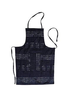 Buy Set Of 3 Cotton Kitchen Apron With Front Pocket Blue 73 x 54cm in Egypt