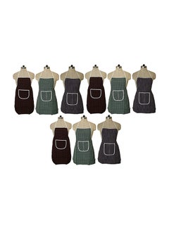 Buy 9-Piece Aprons With Front Pocket Multicolour 74 x 51cm in Egypt