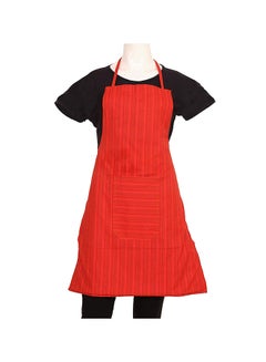 Buy Cotton Kitchen Apron With Front Pocket Red 73 x 54cm in Egypt