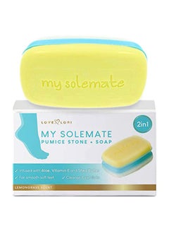 Buy My Solemate Moisturizing Foot Soap With Foot Scrubber Yellow/Blue in Saudi Arabia