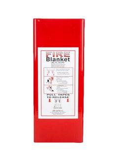 Buy Fiberglass Fire Blanket With Plastic Box White 6X6feet in Saudi Arabia