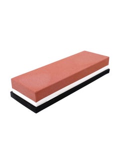 Buy Double Sided Knife Sharpener Stone Red/White/Black 180x59 x30mm in Saudi Arabia