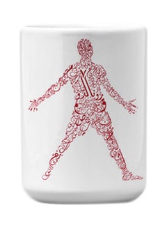 Buy Cristiano Ronaldo Printed Mug Red/White in UAE