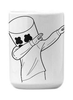 Buy Marshmello Fortnite Dance Printed Mug Black/White 9.2x7.7centimeter in UAE