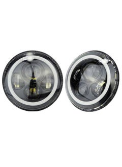 Buy Pair Of Signal Halo Angle LED Headlight For 97-15 Jeep Wrangler in UAE