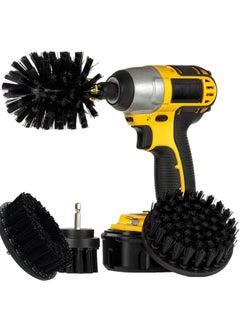 اشتري 4-Piece Power Drill Scrubber Brush Set For Car في الامارات