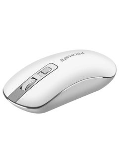 Buy Slim Wireless Mouse, 2.4Ghz High Precision Wireless Mouse with Nano Receiver, Auto Power Saving, Adjustable 1600 DPI and Aluminium Unibody Design for Laptops, Apple MacBook, PC, Suave White White in UAE