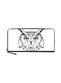 Buy Poly Owl Classic Zip Wallet White in UAE