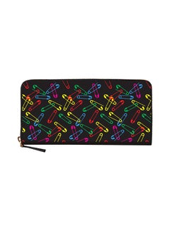 Buy Safety Pins Classic Zip Wallet Multicolour in UAE