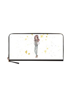 Buy Girl Next Door Classic Zip Wallet White in UAE