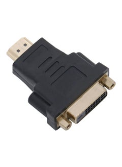 اشتري موصل من DVI 24 أنثى إلى HDMI ذكر أسود في الامارات