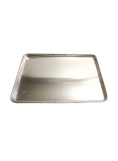 Buy Aluminium Heavy Duty Baking Tray Silver 45centimeter in UAE