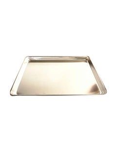 Buy Aluminium Heavy Duty Baking Tray Silver 65centimeter in UAE