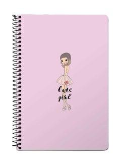 Buy Coy Cute Girl A5 Spiral Notebook Pink/Black in UAE