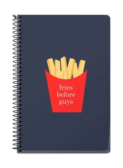 Buy Fries Before Guys A5 Spiral Notebook Blue in Egypt