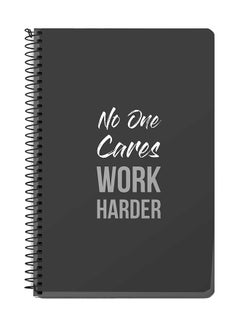 Buy Work Harder A5 Spiral Notebook Grey/White in UAE