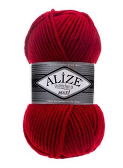 Buy Super Lana Maxi Hand Knitting Yarn Red 100grams in Egypt