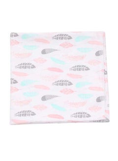 Buy Feathers Pattern Soft Thin Blanket cotton Multicolour 94x110cm in UAE