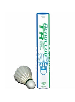 Buy 12-Piece Aeroclub TR Badminton Shuttlecock 16 x 4 x 4cm in UAE