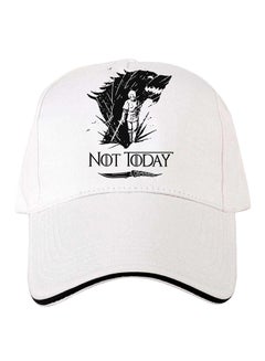 Buy Printed Baseball Cap White in Saudi Arabia