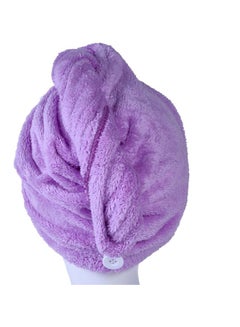 Buy Microfiber Hair Drying Towel Multicolour 65x25cm in Egypt