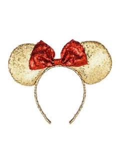 Buy Mickey Mouse Ears Headband Gold/Red in Saudi Arabia