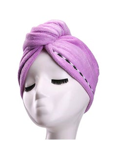 Buy Microfiber Hair Towel Purple in UAE