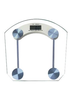 Buy TemperedDigital Bathroom Scale Clear/White/Silver in Saudi Arabia